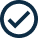Checkmark icon in dark circle